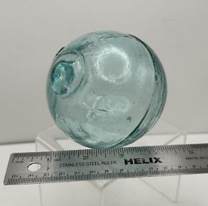 Vintage Japanese Glass Fishing Float With 2 X Marks Approx 3 1 4 