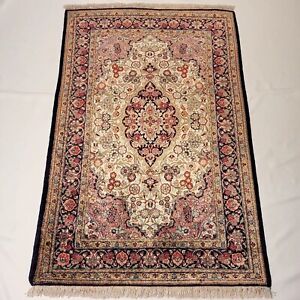 Hand Knotted Rug Luxury Carpet Semi Antique Oriental Silk Alfombra Collection