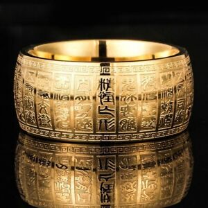 Mantra Ring Talisman Engraved Bodhisattva Sutra Prayer Thai Buddha Amulet