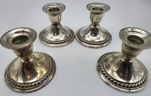 Newport Sterling Weighted Candle Holders Set Of 4 12213