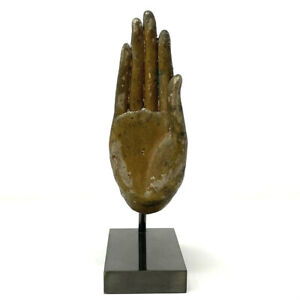 Antique Thai Bronze Buddha Hand Fragment
