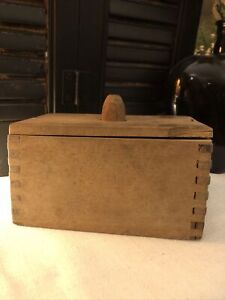 Antique Wooden Butter Mold Press Primitive Dove Tail Box Primitive Kitchen