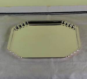 Silver Square Salver Shaped Corners 11 In 