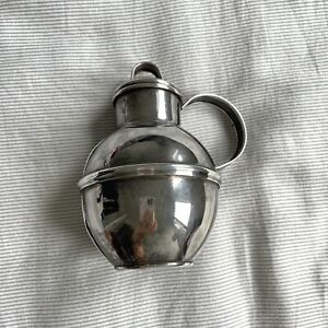 Vintage Guernsey Silver Plated Milk Jug Can Churn Jersey Antique Copper