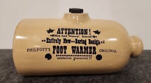 Antique Philpott S Original Foot Warmer Crock Bottle Moira Pottery England