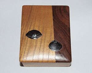 Small Kiri Wood Box With Clam Shell D Cor In Lacquer By Takai Tairei Japan