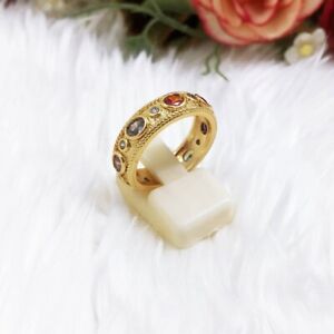 Ring Gold Micron Noppakao 9 Colors Gem Jewelry Talisman Thai Amulet Size 7
