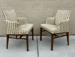 Dunbar By Edward Wormley Arm Lounge Chairs Set Of 2