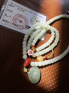 Natural Genuine Hetian Jade Necklace