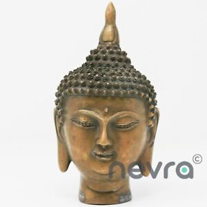 Vintage Collectible Engraved Carved Buddha Head Statue Figurine
