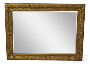 F58674ec Gold Framed Rectangular Beveled Glass Mirror