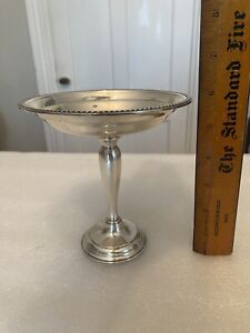 Vintage Ellmore Sterling Silver Weighted Compote Nut Candy Dish 20th Century