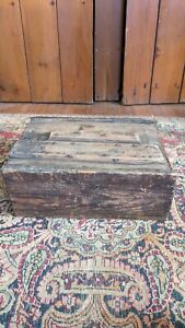 Best Antique Early Primitive Handmade Wood Candle Slide Document Box 12 5 Sq N