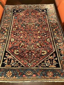 Antique Oriental Rug Funky Village Feraghan Nw Colors Traits Barber Pole