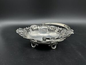 Antique 19th Century Small Gorham Sterling Handled Footed Basket 62 Grams