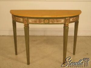 29632ec French Louis Xvi Style Paint Decorated Console Table