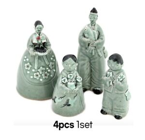 Korean Goryeo Celadon Doll Family Set 4pcs