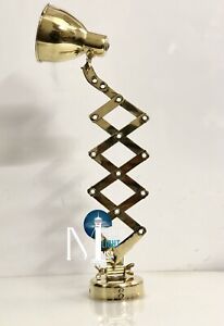 Mid Country Vintage Wall Mount Adjustable Swing Arm Brass Antique Lamp Fixture