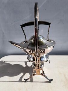 Art Deco Silver Plated Spirit Kettle Teapot