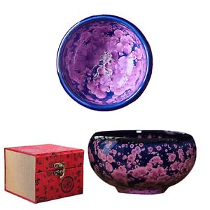 Purple Jianzhan Tea Cup Kiln Transformation Tenmoku Glaze Ceramic Kungfu Tea 
