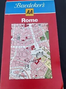 Vintage City Map Rome Foldable Drawings Travelers Advertisement Mint Foldout