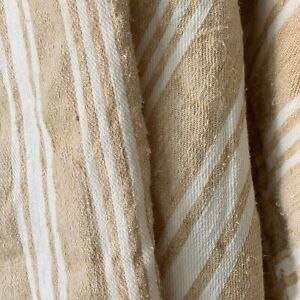 Striped Grain Sack Material Tablecloth Curtain Upholstery Fabric Antique Grains
