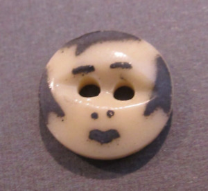 Vintage China Stencil Face Button 9 16 
