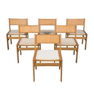 Set Of Six Modern Danish Teak Dining Chairs Mid Century Elegance Restored