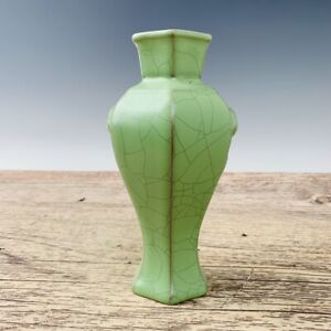 7 2 Chinese Old Porcelain Song Dynasty Ru Kiln Apple Green Bottle