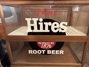 Antique Hires Root Beer Wood Glass Showcase Drug Store Counter Will Ship 
