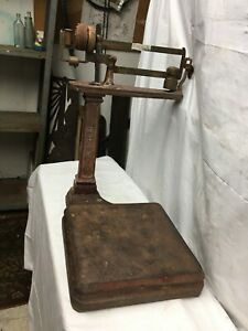 Antique Cast Iron Howe Platform Scale 40lb No Weights