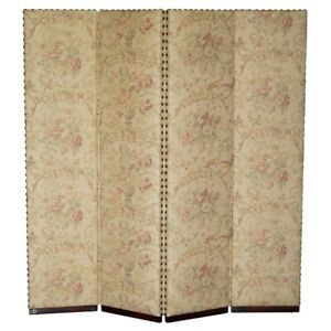 Fine Custom Made George Smith Chelsea Mahogany Floral Upholstered Room Divider