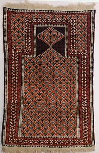 Antique Decorative Hand Knotted Turkish Prayer Rug