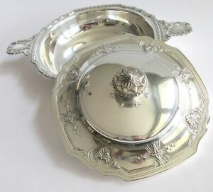 Sterling Silver Covered Vegetable Serving Dish Bowl Antique Tiffany Co Makers
