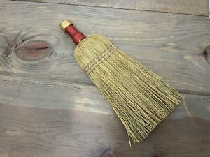Vintage Whisk Broom Stiff Straw Hand Brush Metal Cap 8 Made In Hungary