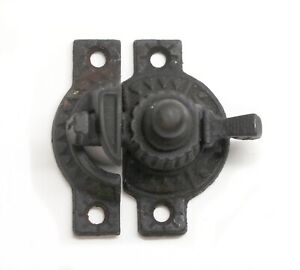 Antique Aesthetic Black Cast Iron Window Lock