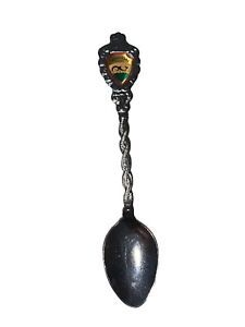 Vintage Enamel Souvenir Spoon With Seal Of Quebec City Tadoussac