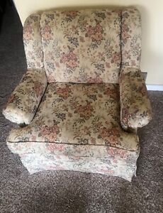 32wx32hx34 5d Vintage Floral Upholstered 1950 S Chair Used Unbranded Good Cond 