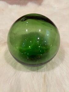 Japanese Fishing Net Float Green Blown Glass Ball Bubble Suncatcher Globe 3 