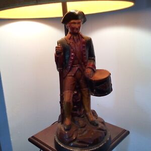 Colonial Soldier W Drum Lamp