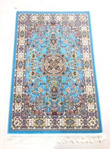 Persian Rug Carpet 3 X 5 Large Vintage Carpet Wool Rug 1200 Reeds 3600 Pick M