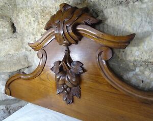 37 8 Antique French Hand Carved Wood Solid Oak Pediment Crown