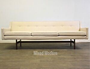 Mid Century Modern Beige Sofa