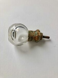 Antique Glass Ball Door Knob Drawer Pull Vintage Round Sphere