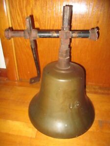 Antique Brass Us Navy Ship Bell