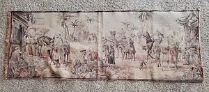 Antique Vtg Belgian Tapestry Wall Hanging Table Runner Middle East 5 X 18 Read