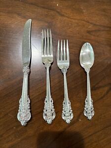 Grande Baroque Sterling Silver 4 Piece Place Setting