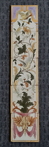 Superb Antique Fireplace Panel Of Five Tiles The Decorative Art Tile Ltd C1880