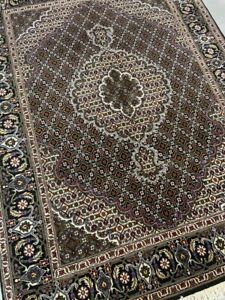 Authentic Fine Tabrizz Mahi Rug Wool And Silk Blend 4 11 X 6 8 Tabrize