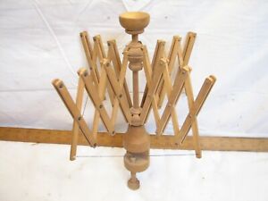 Antique Turned Wooden Boxwood Sewing Swift Yarn Skein Winder Tool Needlecraft